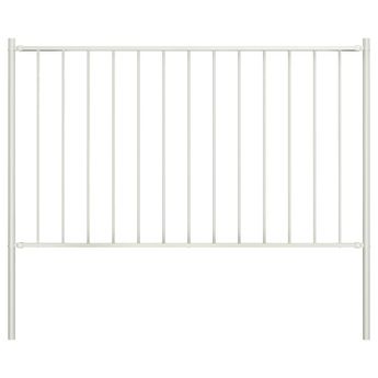vidaXL Fence Panel Woerden with Posts Steel 5.6x3.3' White