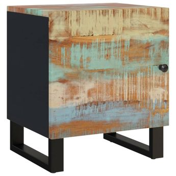 vidaXL Bedside Cabinet 15.7"x13"x18.1" Solid Wood Reclaimed