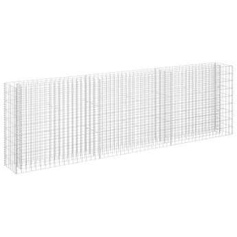 vidaXL Gabion Raised Bed Galvanized Steel 106.3"x11.8"x35.4"