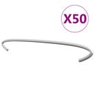 vidaXL Gabion Hooks 50 pcs Galvanized Steel 15.7"