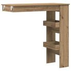 vidaXL Wall Bar Table Artisan Oak 40.2"x17.7"x40.7" Engineered Wood