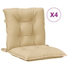vidaXL Lowback Chair Cushions 4 pcs Melange Beige 100x50x7 cm Fabric