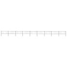 vidaXL Garden Fence with Hoop Top Steel 1603.5x80 cm Black
