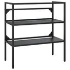 vidaXL Bathroom Washbasin Frame Black 79x38x83 cm Iron