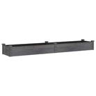 vidaXL Garden Raised Bed with Liner Grey 240x45x25 cm Solid Wood Fir