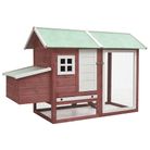 vidaXL Chicken Cage Mocha 170x81x110 cm Solid Pine & Fir Wood