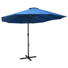 vidaXL Garden Parasol with Aluminum Pole 181.1"x106.3" Blue