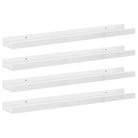vidaXL Wall Shelves 4 pcs High Gloss White 60x9x3 cm