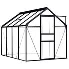 vidaXL Greenhouse Anthracite Aluminum 51.1 ftÂ²