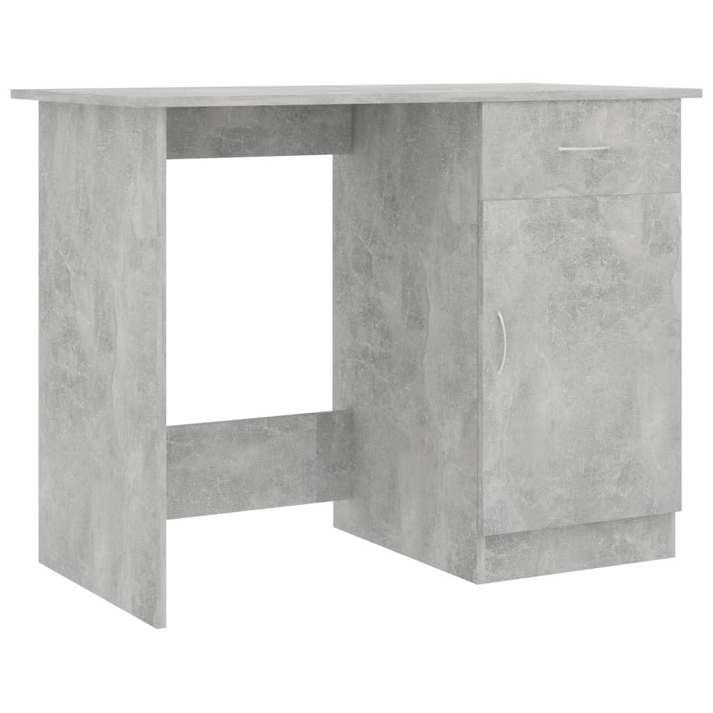 vidaXL Desk Concrete Gray 39.4"x19.7"x29.9" Engineered Wood