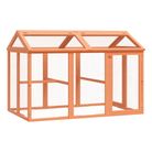 vidaXL Run Box Brown 55.5"x37"x40.9" Solid Wood Pine