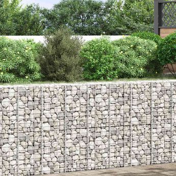 vidaXL Gabion Raised Beds 3 pcs 11.8"x11.8"x39.4" Iron