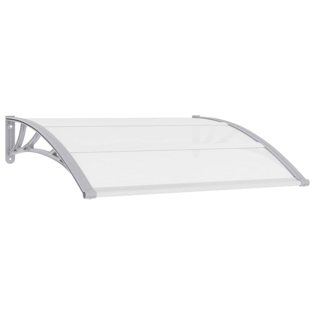 vidaXL Door Canopy Gray and Transparent 47.2"x29.5" PC