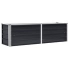 vidaXL Garden Raised Bed Anthracite 160x40x45 cm Galvanised Steel