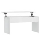 vidaXL Coffee Table High Gloss White 102x50.5x52.5 cm Engineered Wood