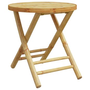 vidaXL Folding Patio Table Ã17.7"x17.7" Bamboo