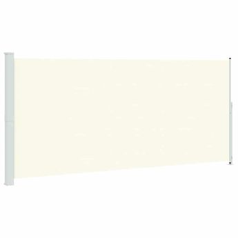 vidaXL Patio Retractable Side Awning 86.6"x196.9" Cream
