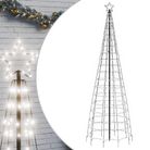 vidaXL LED Christmas Tree with Spikes 570 LEDs Cold White 118.1"