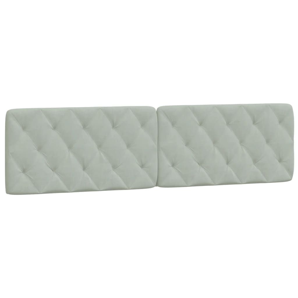 vidaXL Headboard Cushion Light Gray 76" Velvet