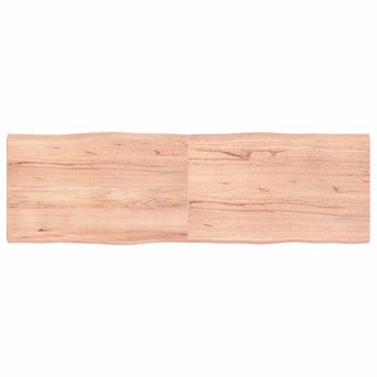 vidaXL Table Top Light Brown 63"x19.7"x(0.8"-1.6") Treated Solid Wood Live Edge