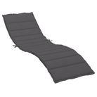 vidaXL Sun Lounger Cushion Anthracite 78.7"x27.6"x1.2" Oxford Fabric