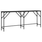 vidaXL Console Table Black 70.9"x11.4"x29.5" Engineered Wood