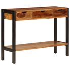 vidaXL Sideboard with 3 Drawers 43.3"x13.8"x29.5" Solid Acacia Wood