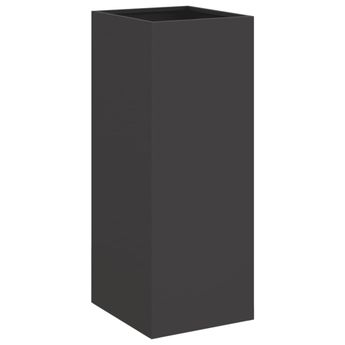 vidaXL Planter Black 12.6"x11.4"x29.5" Steel