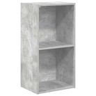 vidaXL 2-Tier Book Cabinet Concrete Grey 40x30x76.5 cm Engineered Wood