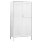 vidaXL Wardrobe White 35.4"x19.7"x70.9" Steel