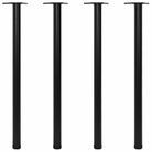 4 Height Adjustable Table Legs Black 1100 mm