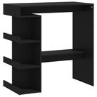 vidaXL Bar Table with Storage Rack Black 100x50x101.5 cm Engineered Wood