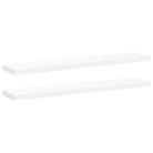 vidaXL Floating Wall Shelves 2 pcs White 47.2"x9.3"x1.5" MDF