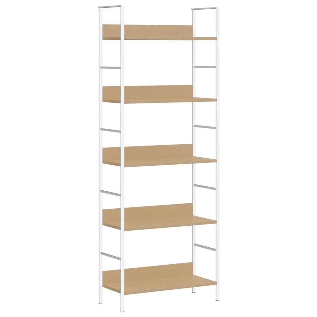 vidaXL 5-Layer Book Shelf Oak 60x27.6x158.5 cm Engineered Wood