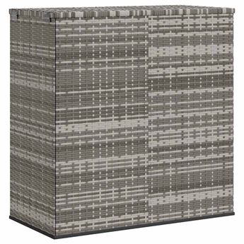 vidaXL Garden Cushion Box PE Rattan 100x49x103.5 cm Grey
