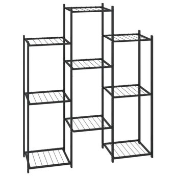 vidaXL Flower Stand 83x25x100 cm Black Iron