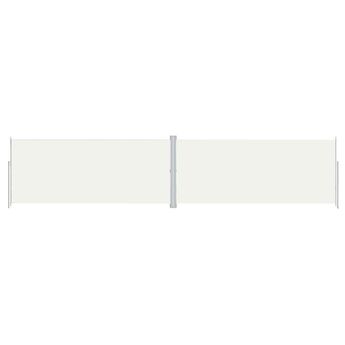vidaXL Retractable Side Awning Cream 86.6"x393.7"