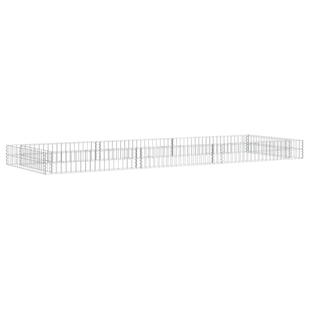 vidaXL Gabion Raised Bed Galvanised Steel 300x100x20 cm
