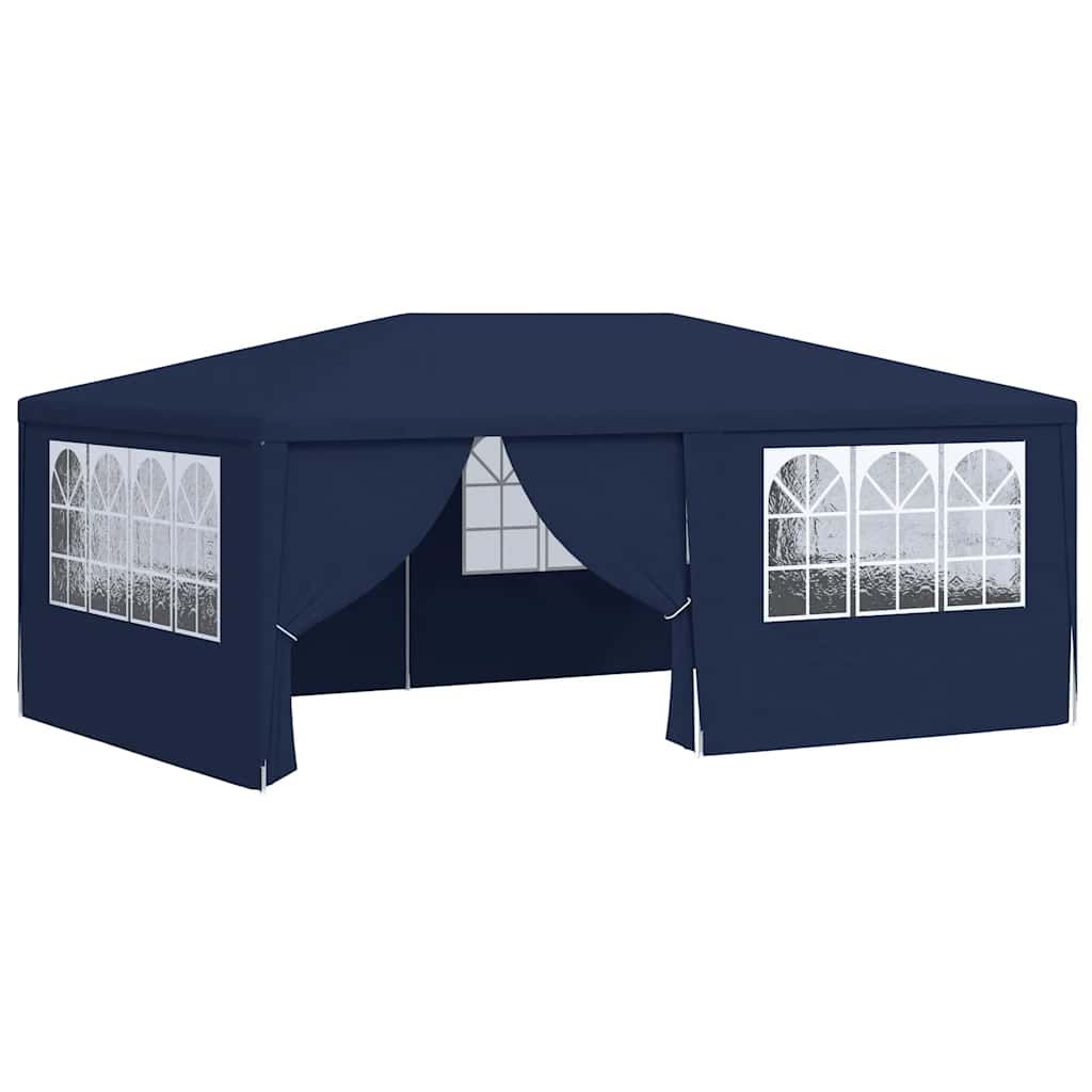 vidaXL Professional Party Tent with Side Walls 13.1'x19.7' Blue 0.3 oz/ftÂ²