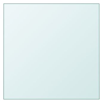 vidaXL Table Top Transparent 23.6"x23.6" Tempered Glass