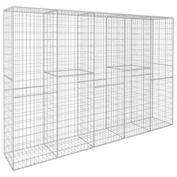 vidaXL Gabion Wall with Cover Galvanised Steel 300x50x200 cm