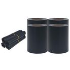 vidaXL Garden Privacy Screens 4 pcs PVC 35x0.19 m Matte Dark Grey