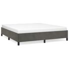 vidaXL Bed Frame without Mattress Dark Grey California King Velvet