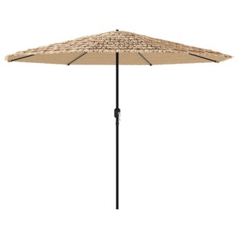 vidaXL Garden Parasol with Steel Pole Brown 152.8"x152.8"x97.6"
