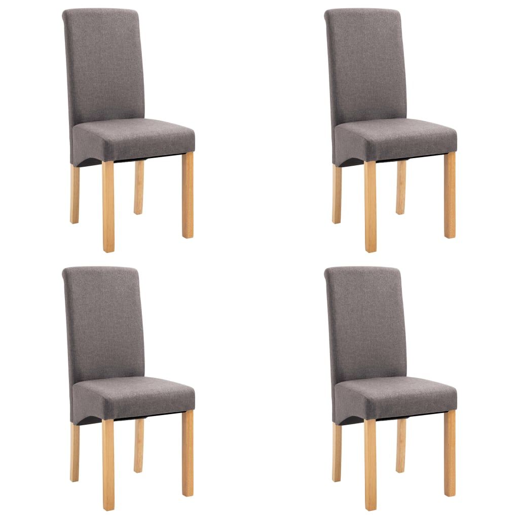 vidaXL Dining Chairs 4 pcs Taupe Fabric