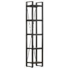 vidaXL 5-Tier Bookcase Black 15.7"x11.8"x70.9" Solid Mango Wood