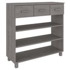 vidaXL Console Table HAMAR Light Gray 35.4"x13.8"x35.4" Solid Wood Pine