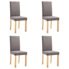 vidaXL Dining Chairs 4 pcs Taupe Fabric