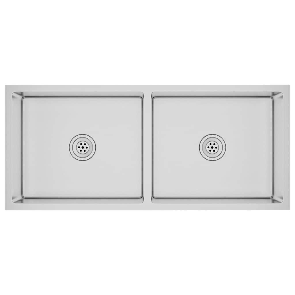 vidaXL Handmade Kitchen Sink Stainless Steel