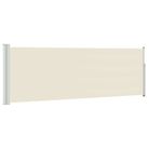 vidaXL Patio Retractable Side Awning 39.4"x118.1" Cream